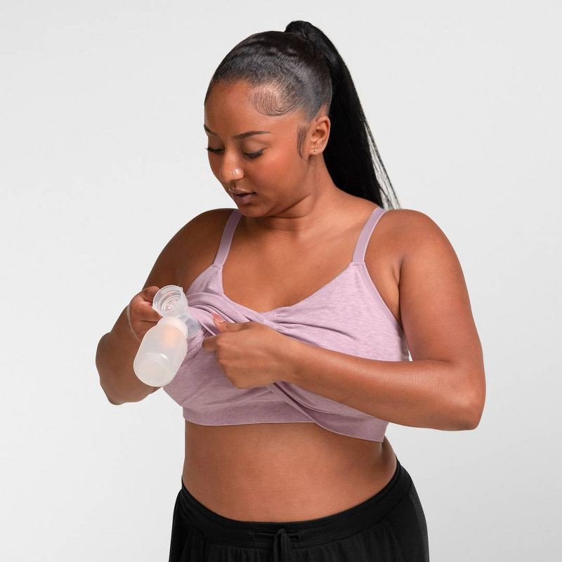 slide 7 of 11, kindred by Kindred Bravely Women's Hands-Free Pumping Lounge & Sleep Bra - Mauve M, 1 ct