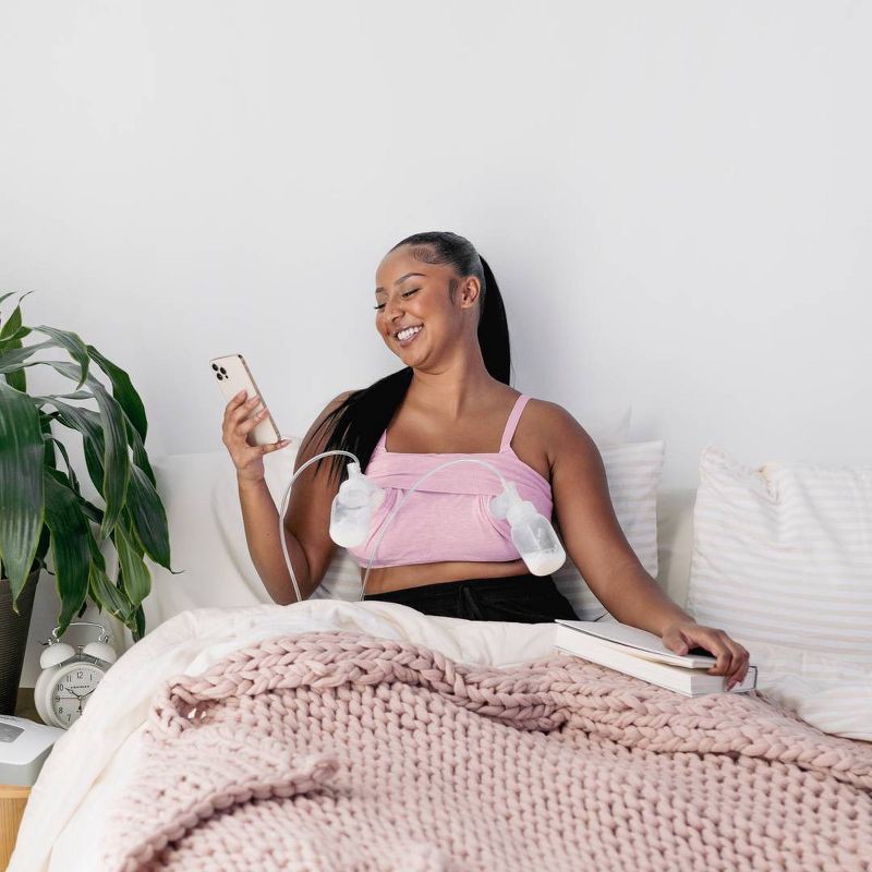 slide 10 of 11, kindred by Kindred Bravely Women's Hands-Free Pumping Lounge & Sleep Bra - Mauve L, 1 ct