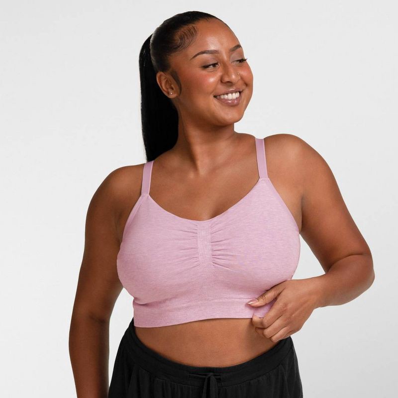 slide 4 of 11, kindred by Kindred Bravely Women's Hands-Free Pumping Lounge & Sleep Bra - Mauve XL, 1 ct