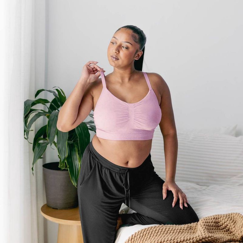 slide 8 of 11, kindred by Kindred Bravely Women's Hands-Free Pumping Lounge & Sleep Bra - Mauve XL, 1 ct