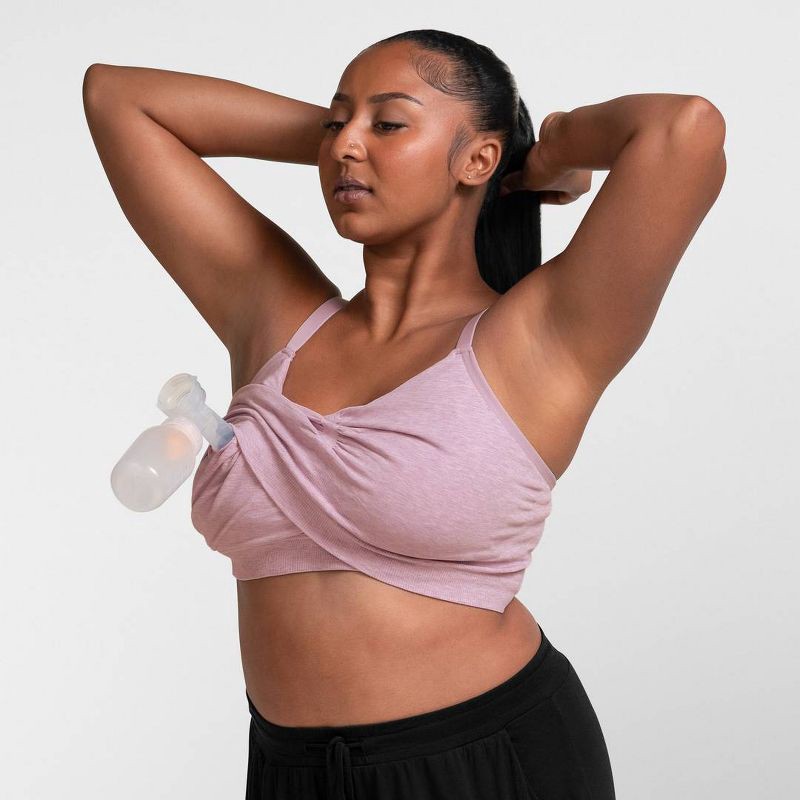 slide 6 of 11, kindred by Kindred Bravely Women's Hands-Free Pumping Lounge & Sleep Bra - Mauve XL-Busty, 1 ct