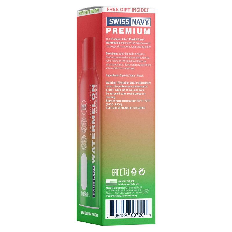 slide 2 of 7, SWISS NAVY 4in1 Playful Personal Lubricant - Watermelon - 3oz, 3 oz