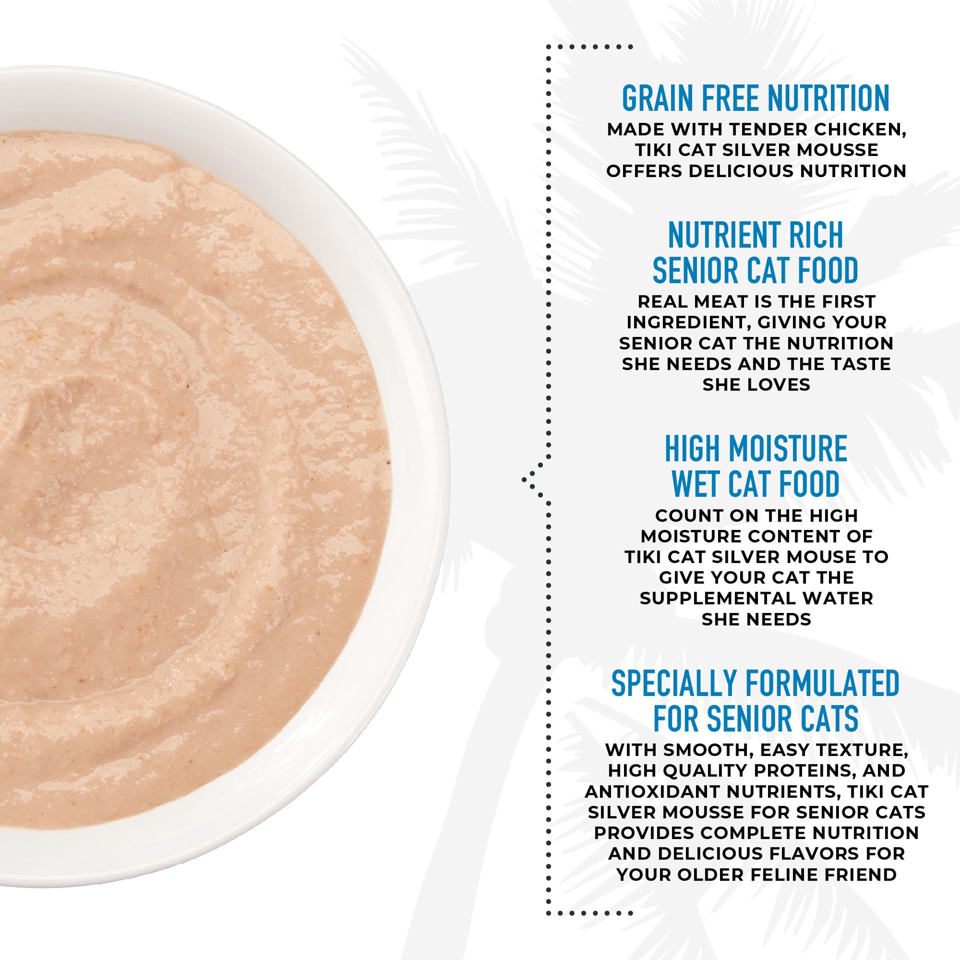 slide 7 of 9, Tiki Cat Silver Mousse Wet Cat Food for Seniors, Chicken & Pumpkin, 2.8 oz. Pouch, 2.8 oz