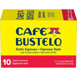 Cafe Bustelo Café Bustelo Espresso Style Dark Roast Keurig K-Cup Coffee Pods - 10ct