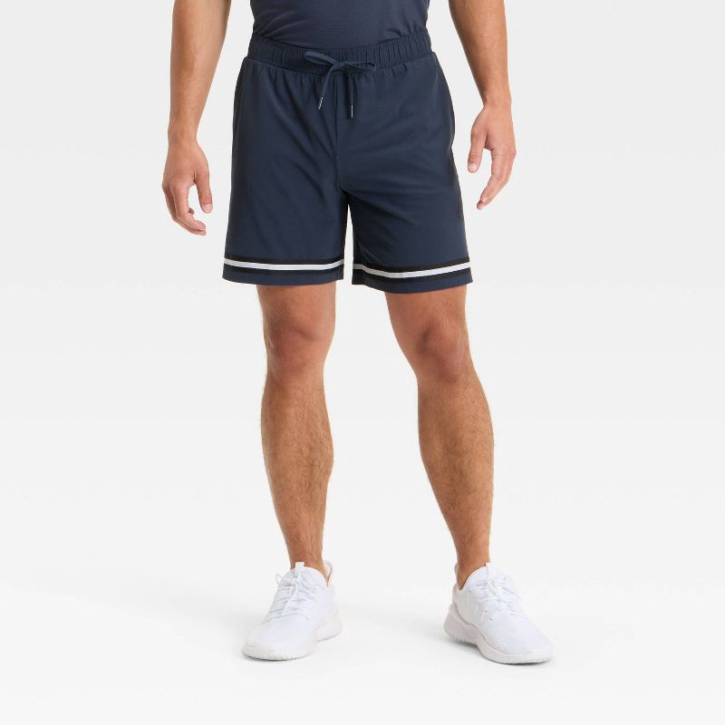 slide 1 of 3, Men's Basketball Shorts 7" - All In Motion™ Navy Blue M, 1 ct