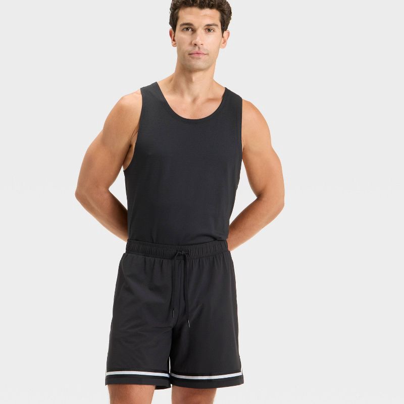 slide 3 of 3, Men's Basketball Shorts 7" - All In Motion™ Black L, 1 ct