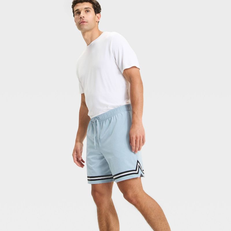 slide 3 of 3, Men's Basketball Shorts 7" - All In Motion™ Light Blue M, 1 ct