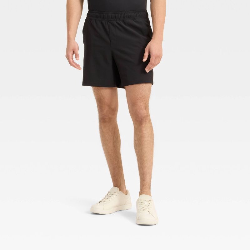 slide 1 of 3, Men's Hybrid Shorts 6" - All In Motion™ Black XL, 1 ct