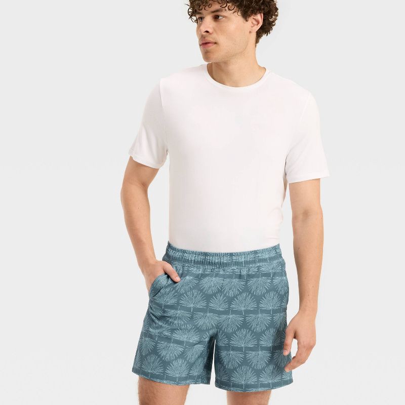 slide 3 of 3, Men's Hybrid Shorts 6" - All In Motion™ Blue M, 1 ct