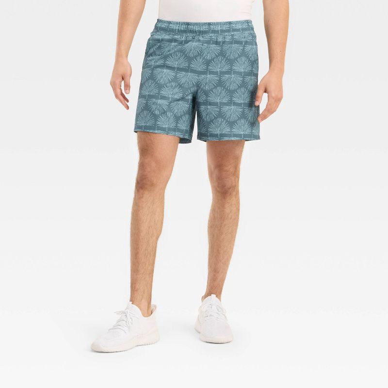 slide 1 of 3, Men's Hybrid Shorts 6" - All In Motion™ Blue M, 1 ct