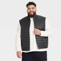Men's Comfort Wear Vest - Goodfellow & Co™ Black L: Lightweight Nylon, Full Lining, Hidden Pocket