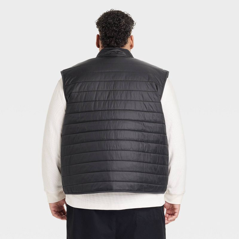 slide 2 of 3, Men's Comfort Wear Vest - Goodfellow & Co™ Black XL: Lightweight Puffer, Full Lining, Hidden Pocket, 1 ct