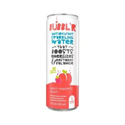 BUBBL'R Peach Raspberry Dazzl'r Antioxidant Sparkling Water - 12 fl oz Can