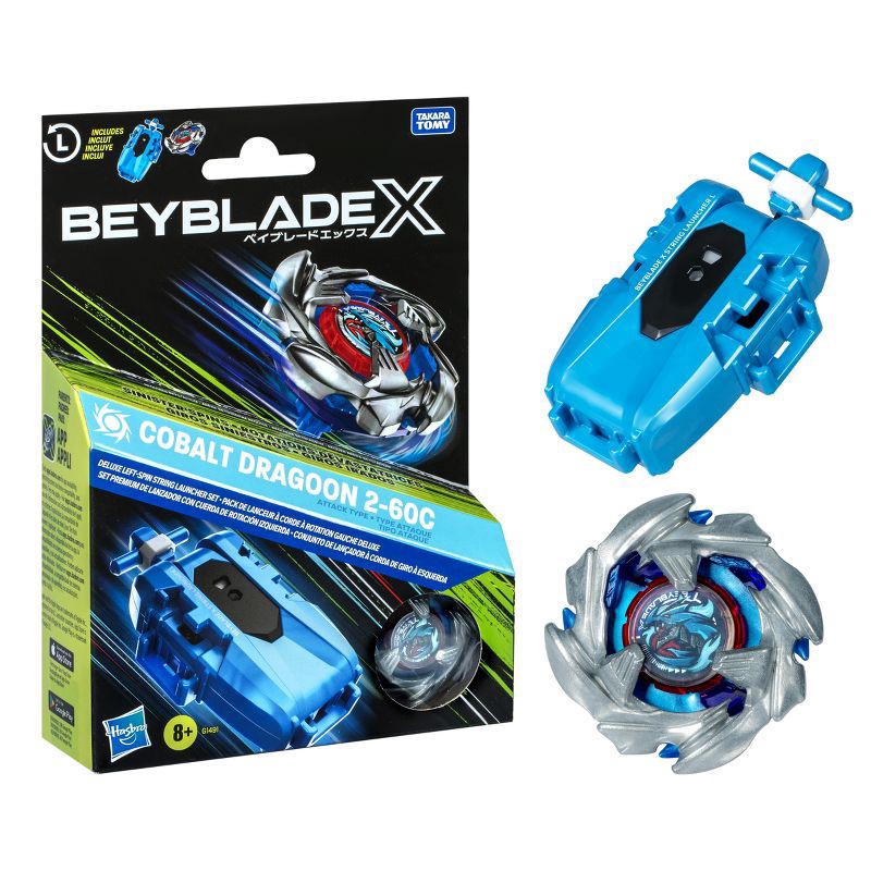 slide 2 of 12, Beyblade X Cobalt Dragoon 2-60C Launcher Set, 1 ct