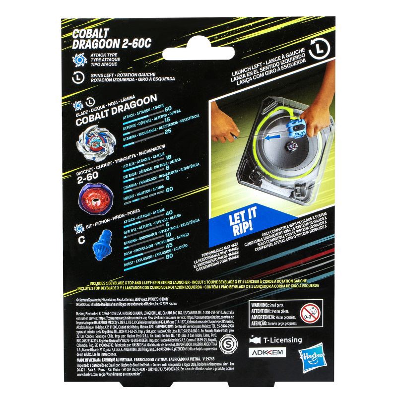 slide 5 of 12, Beyblade X Cobalt Dragoon 2-60C Launcher Set, 1 ct