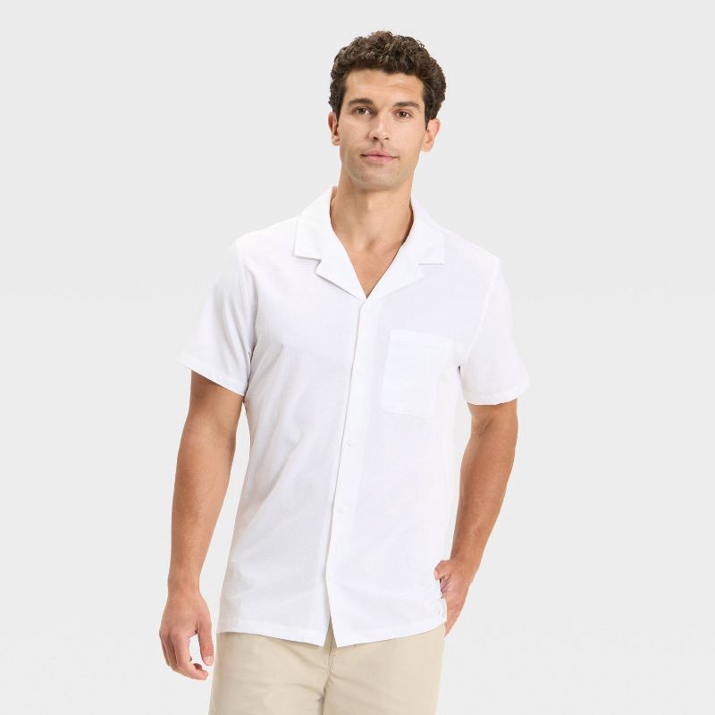 slide 1 of 3, Men's Resort Shirt - All In Motion™ White M, 1 ct