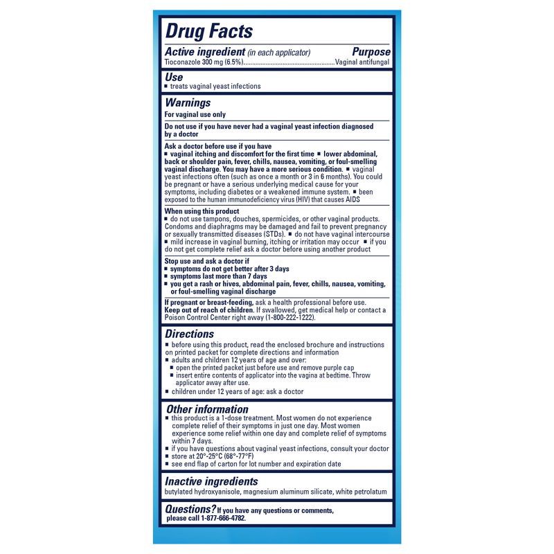 slide 8 of 9, Monistat 1-Dose Yeast Infection Treatment, Prefilled Antifungal Applicator - 0.16oz, 0.16 oz