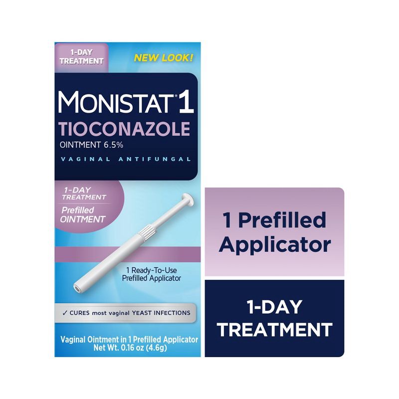 slide 9 of 9, Monistat 1-Dose Yeast Infection Treatment, Prefilled Antifungal Applicator - 0.16oz, 0.16 oz