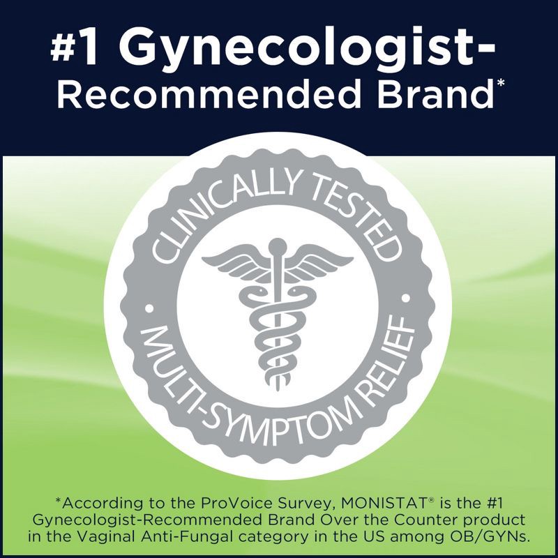 slide 5 of 9, Monistat 3-Dose Yeast Infection Treatment 3 Ovule Inserts & External Itch Cream, 1 ct