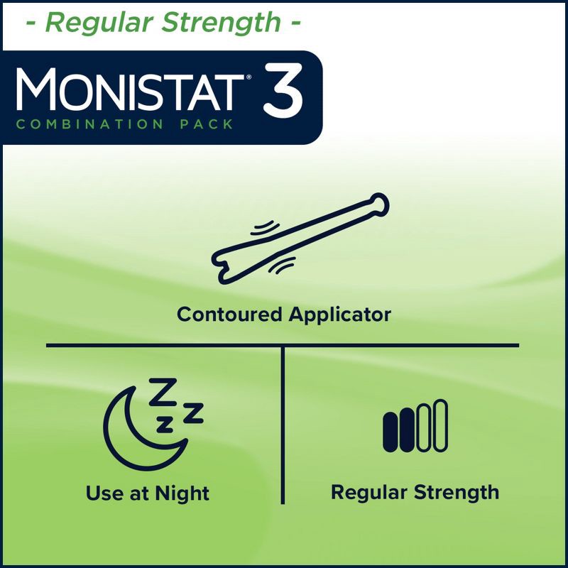 slide 7 of 9, Monistat 3-Dose Yeast Infection Treatment 3 Ovule Inserts & External Itch Cream, 1 ct