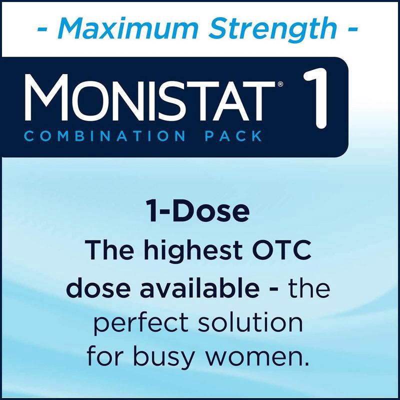 slide 4 of 9, Monistat 1-Dose Yeast Infection Treatment Ovule Insert & External Itch Cream, 1 ct