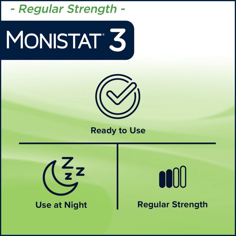 slide 7 of 9, Monistat 3-Dose Yeast Infection Treatment 3 Prefilled Applicators & External Itch Cream, 1 ct