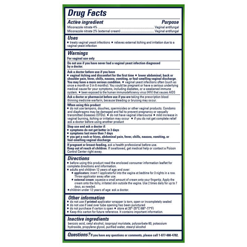 slide 8 of 9, Monistat 3-Dose Yeast Infection Treatment 3 Prefilled Applicators & External Itch Cream, 1 ct