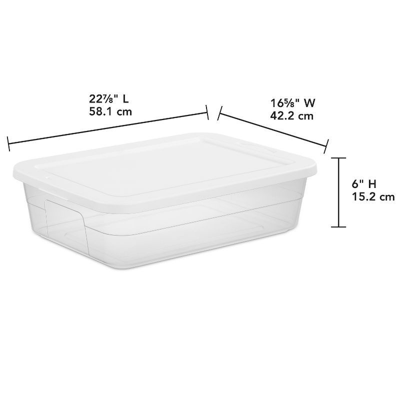 slide 2 of 11, 28qt Clear Under Bed Storage Box White - Brightroom™, 28 qt