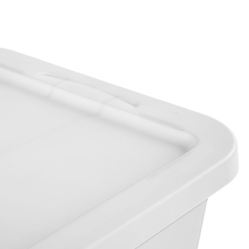 slide 10 of 11, 16qt Clear Storage Box with Lid White - Brightroom™, 16 qt