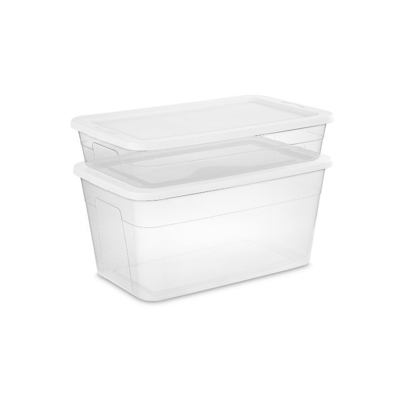 slide 11 of 11, 90qt Clear Storage Box White - Brightroom™, 90 qt