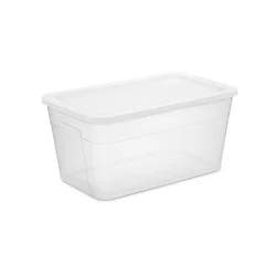 90qt Clear Storage Box White - Brightroom™