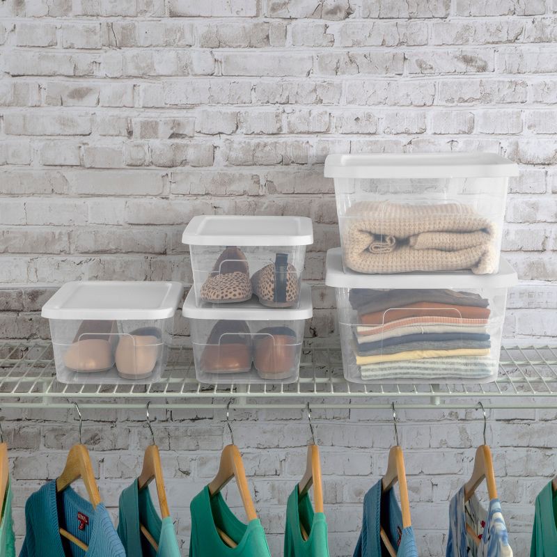 slide 7 of 10, 6qt Clear Storage Box White - Brightroom™, 6 qt