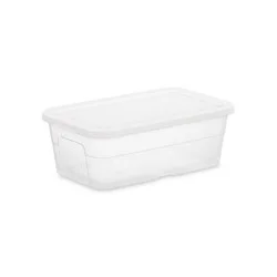 6qt Clear Storage Box White - Brightroom™