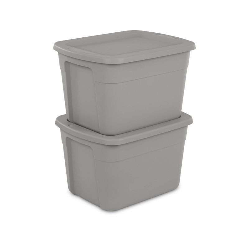 slide 2 of 9, 18gal Non-Latching Storage Tote Gray - Brightroom™, 18 gal
