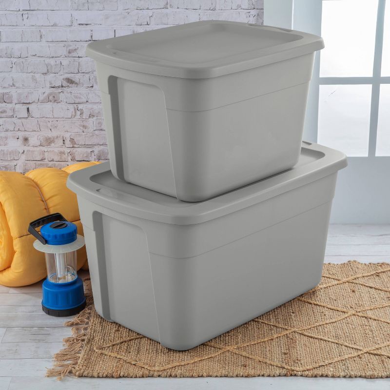 slide 5 of 9, 18gal Non-Latching Storage Tote Gray - Brightroom™, 18 gal