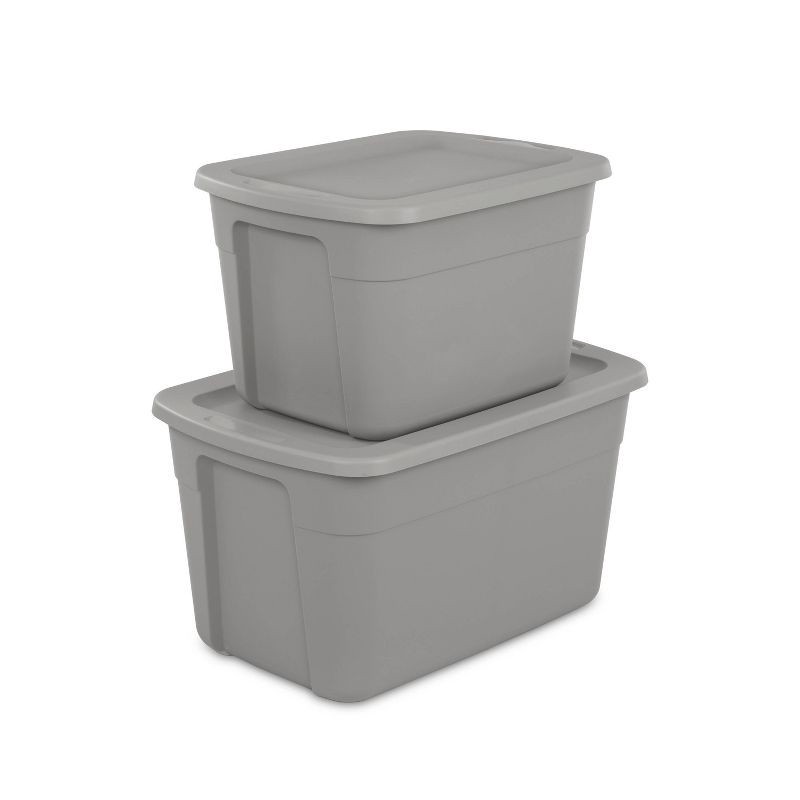 slide 6 of 9, 18gal Non-Latching Storage Tote Gray - Brightroom™, 18 gal