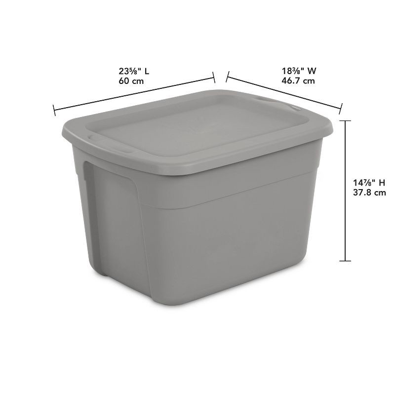 slide 8 of 9, 18gal Non-Latching Storage Tote Gray - Brightroom™, 18 gal
