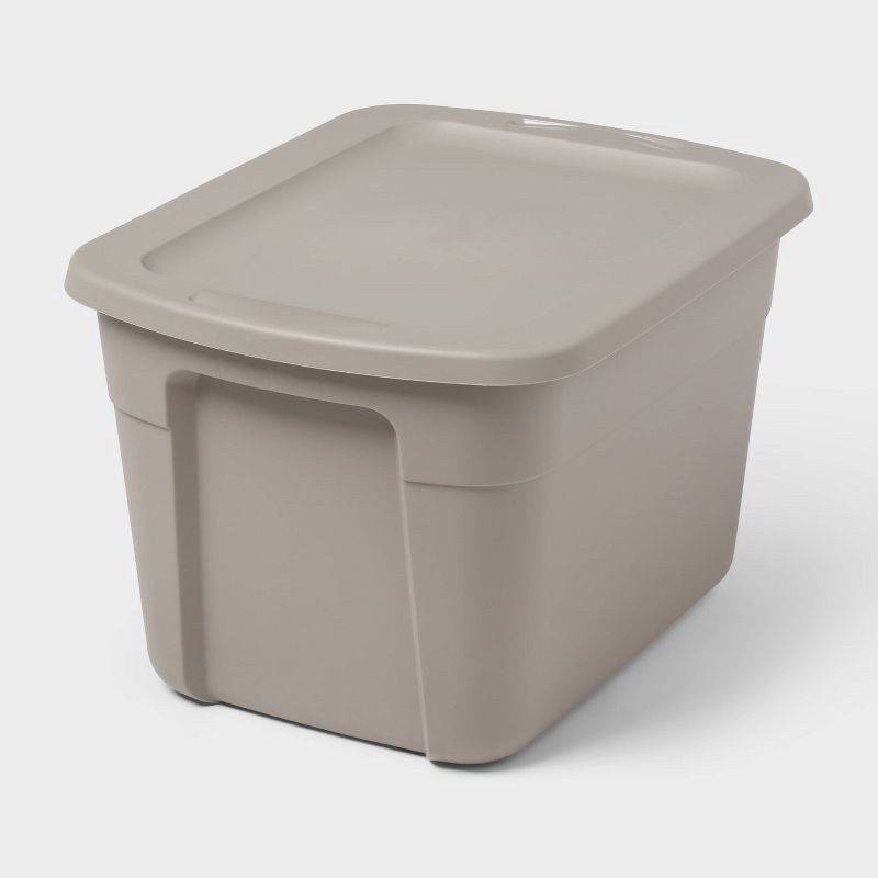 slide 1 of 4, 18gal Non-Latching Storage Tote Gray - Brightroom™, 18 gal