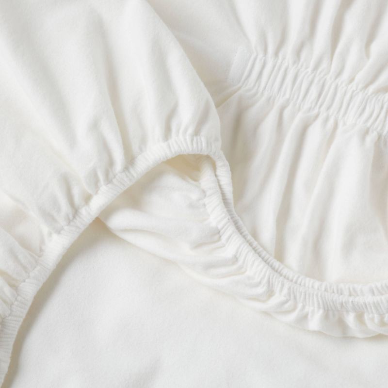 slide 4 of 4, King Christmas Ultra Soft Flannel Sheet Set White - Threshold™, 1 ct