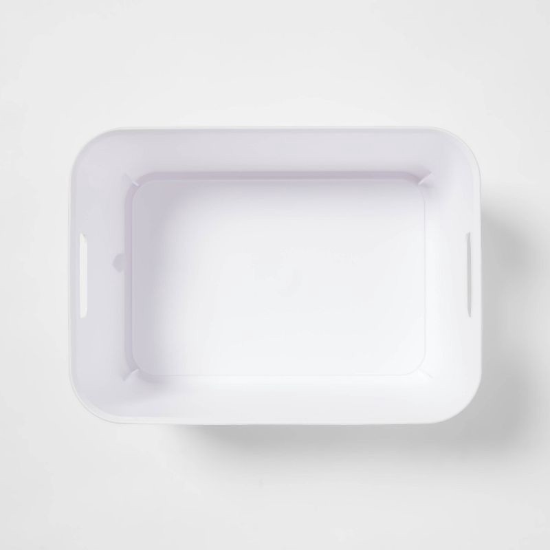 slide 3 of 3, 12.5L Brightroom Open Storage Tub White 2pk - Brightroom™, 12.5 liter, 2 ct