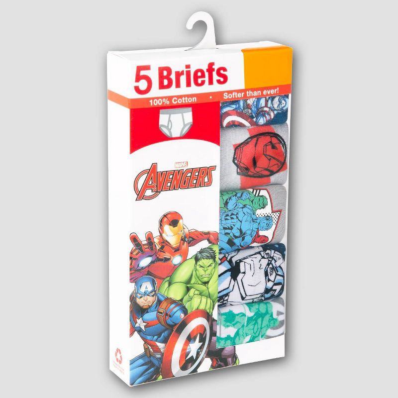 slide 4 of 5, Marvel Boys' Avengers 5pk Briefs - 6, 5 ct