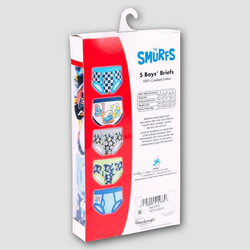 slide 3 of 7, Boys' Smurfs 5pk Briefs - 8, 5 ct