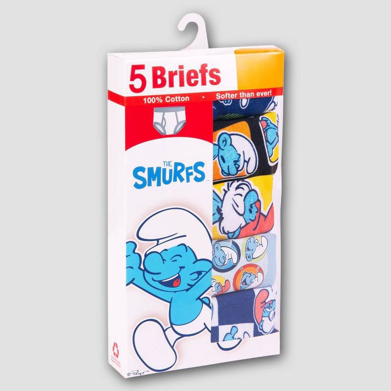 slide 4 of 7, Boys' Smurfs 5pk Briefs - 8, 5 ct