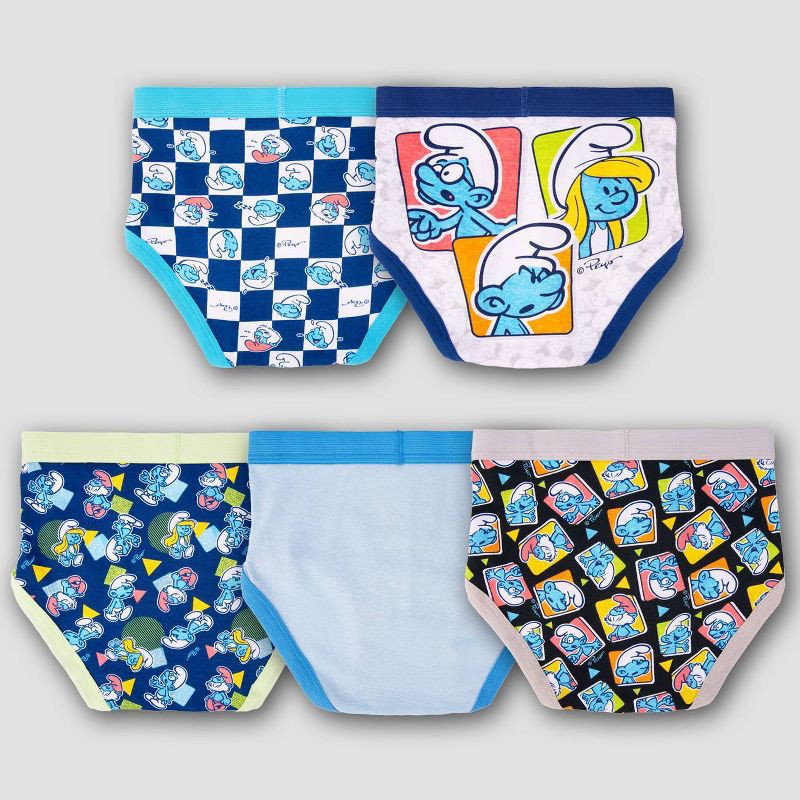 slide 5 of 7, Boys' Smurfs 5pk Briefs - 8, 5 ct