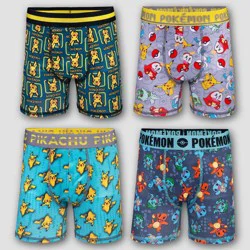 Boys' Pokemon 4pk Athletic Boxer Briefs - 4