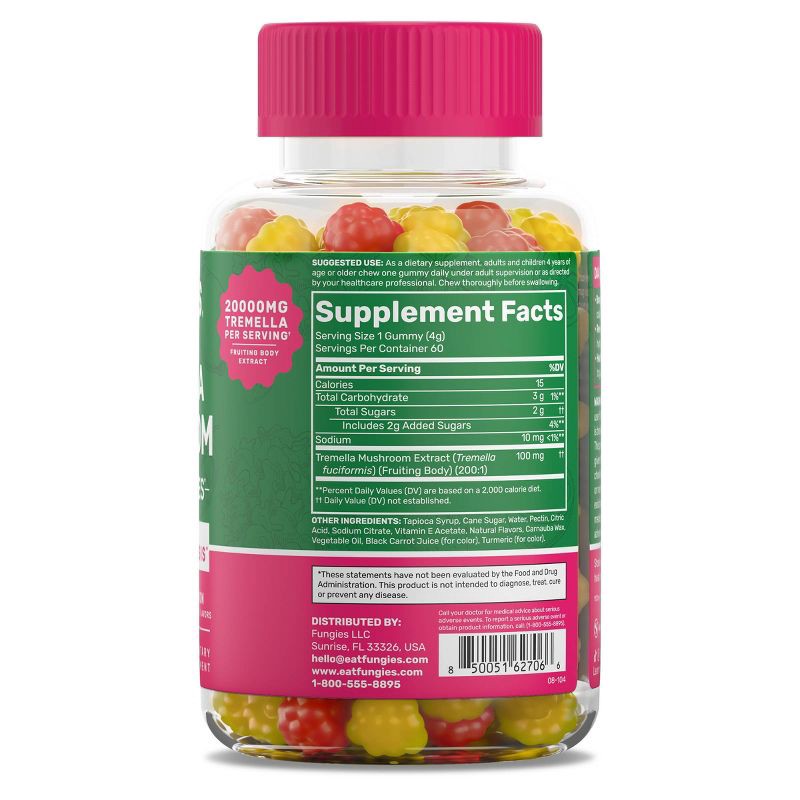 slide 2 of 8, Fungies Tremella Mushroom Beauty Vitamin Vegan Gummies - 60ct, 60 ct