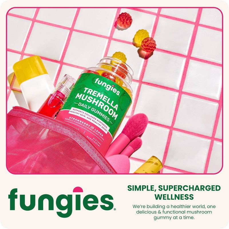 slide 8 of 8, Fungies Tremella Mushroom Beauty Vitamin Vegan Gummies - 60ct, 60 ct