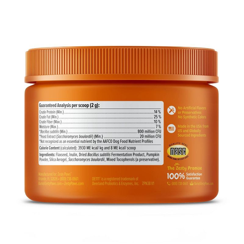 slide 2 of 6, Zesty Paws Probiotic Unflavored Vitamin and Supplements Powder - 150g, 150 gram