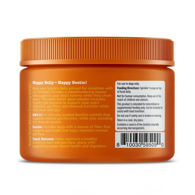 slide 3 of 6, Zesty Paws Probiotic Unflavored Vitamin and Supplements Powder - 150g, 150 gram