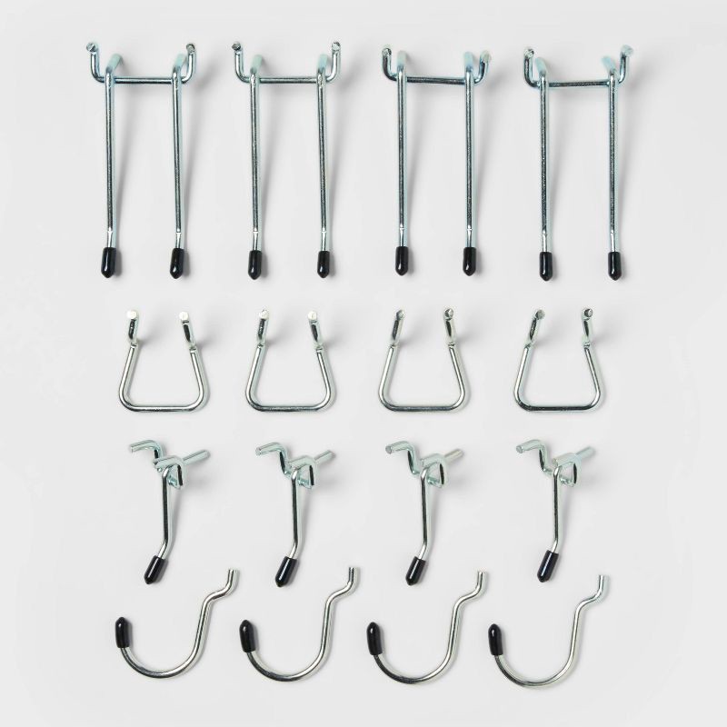 slide 1 of 3, 16ct Pegboard Hooks Kit - Brightroom™, 16 ct